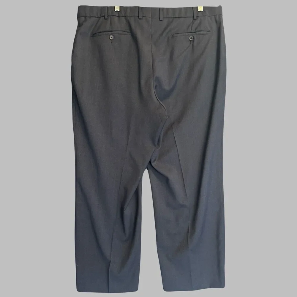 Ballin Dress Pants 100% Super 120s Wool Comfort-Eze Mens 40x27.5 Blue Flat Front